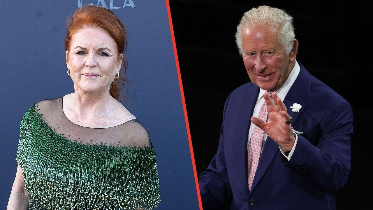 Split photos of Sarah Ferguson and King Charles