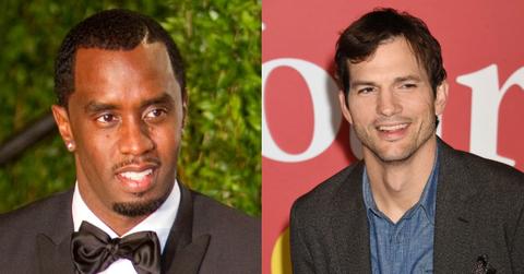Split photo of Sean Combs, Ashton Kutcher