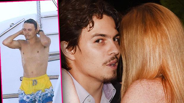 lindsay lohan fiancé egor tarabasov parties st tropez mystery blonde