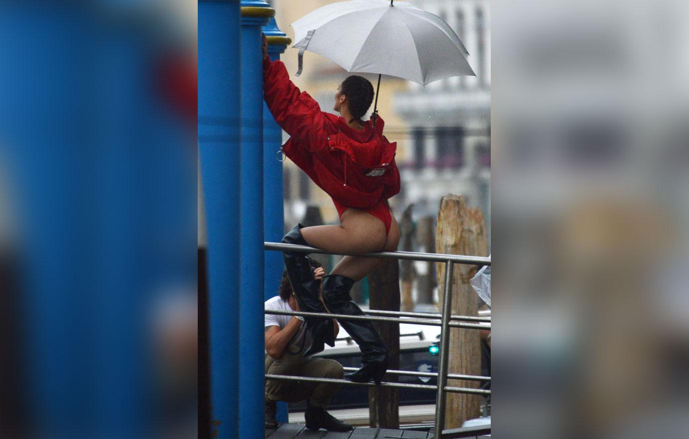 Bella Hadid poses thong Venice