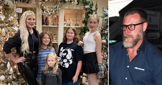 tori spelling christmas card no dean mcdermott divorce