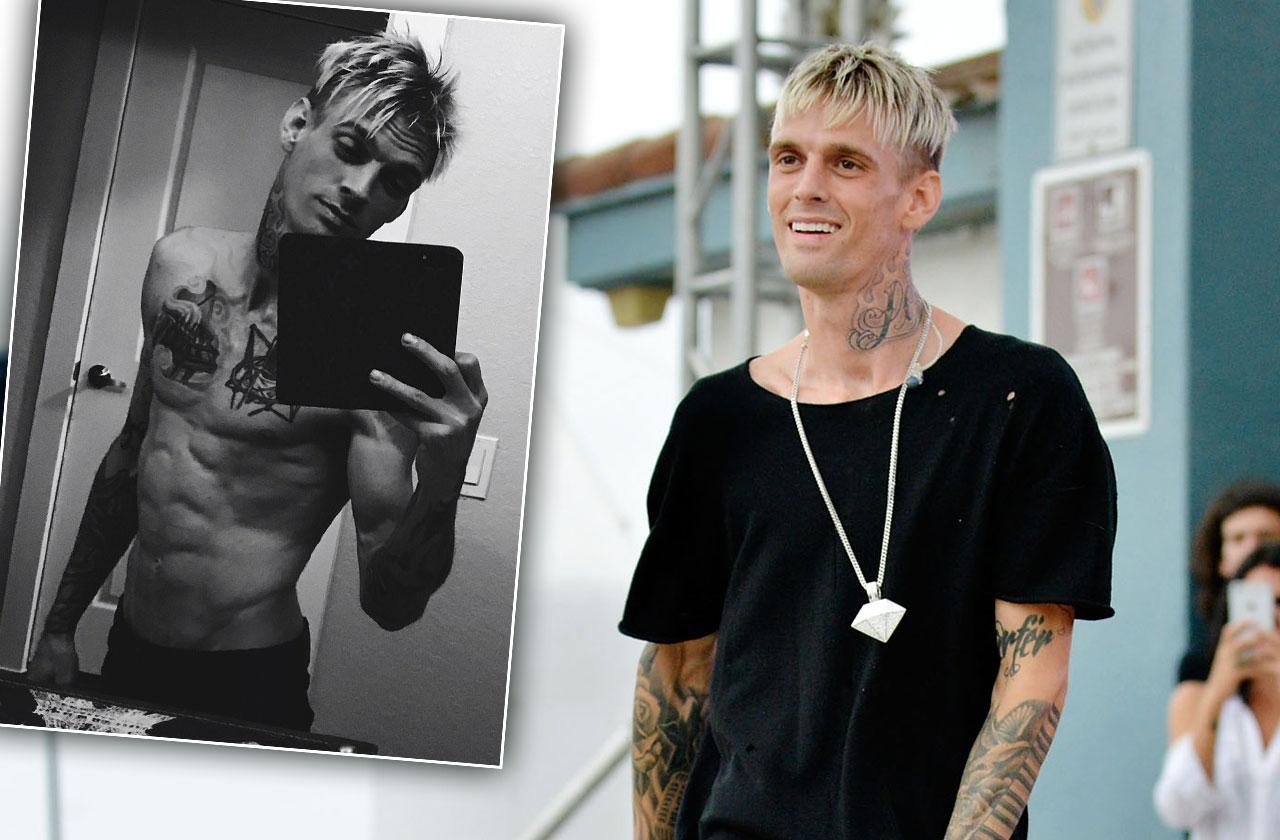 Aaron Carter Shares Shirtless Selfie After Split From Girlfriend