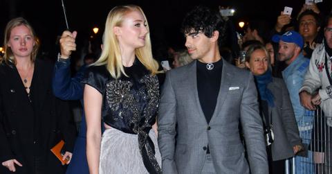 Sophie Turner and Joe Jonas look at each other.