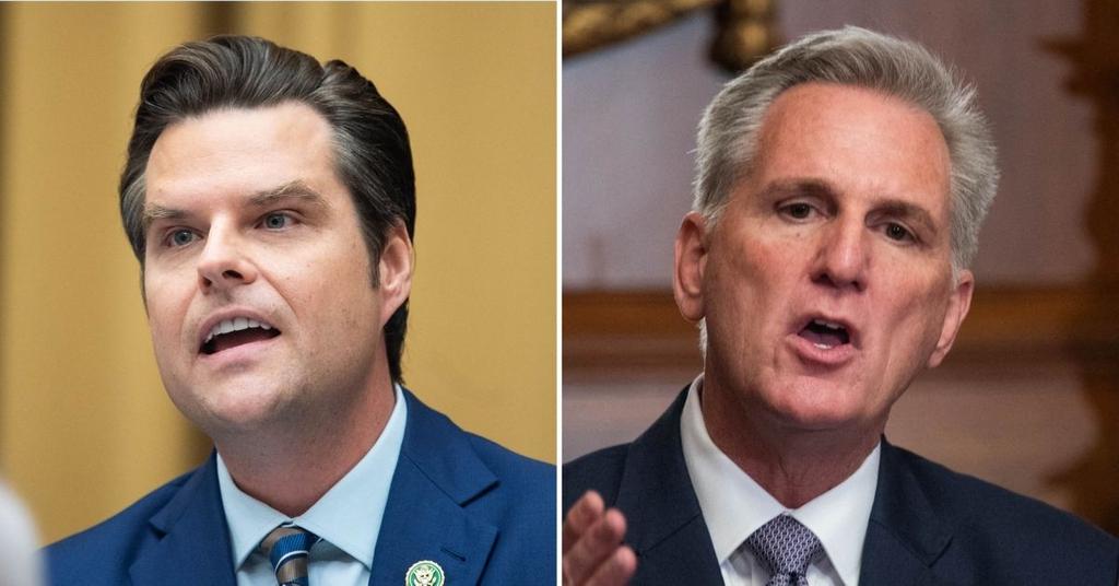 Matt Gaetz Moves To Oust Kevin McCarthy As House Speaker