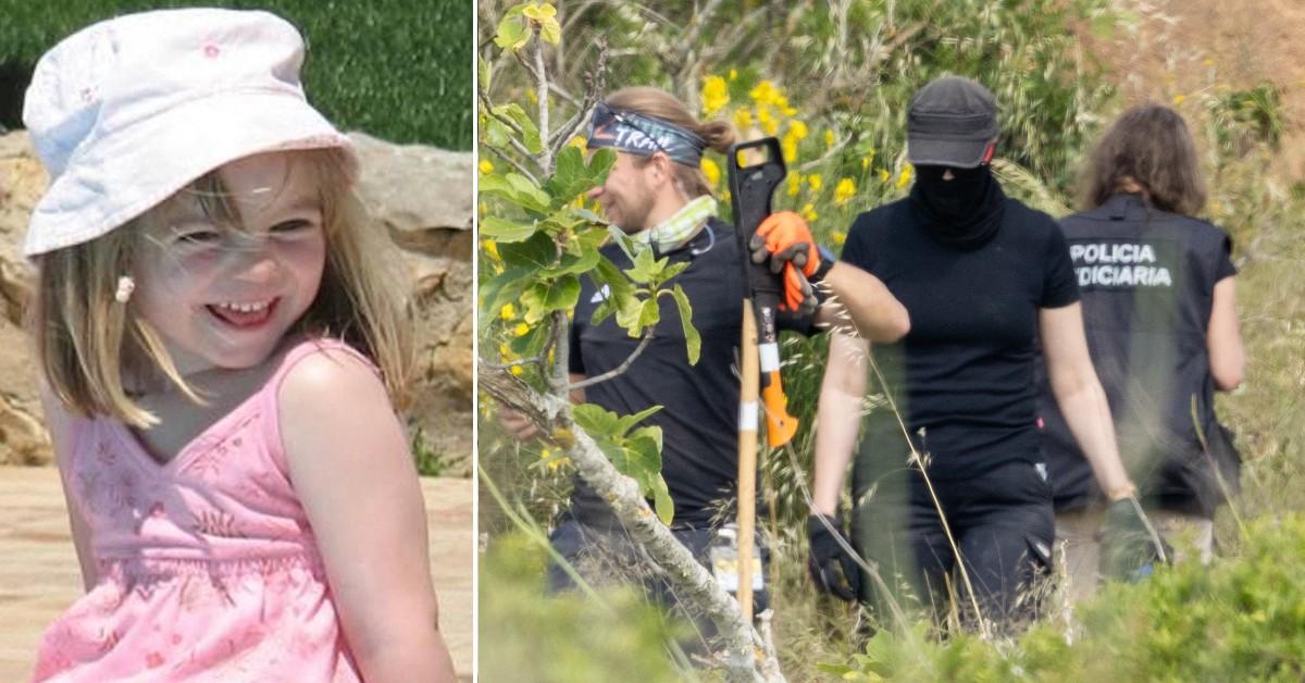 Split photo of Madeleine McCann, Search