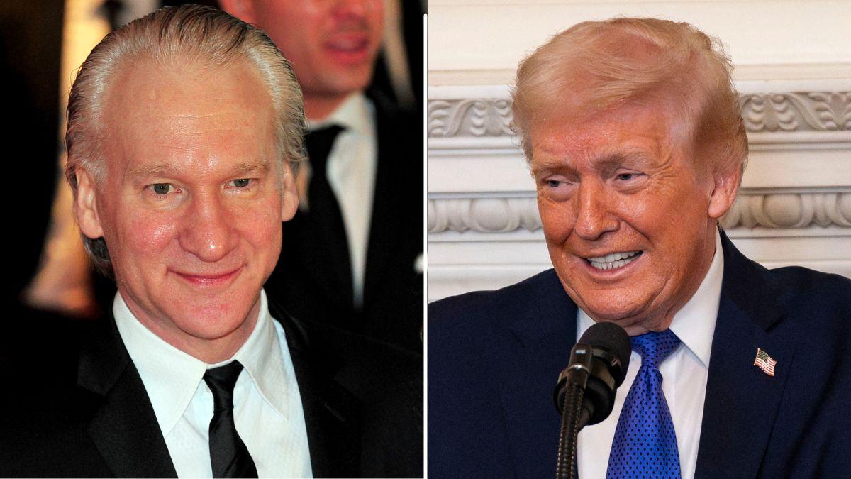 split image of Bill Maher and Donald Trump