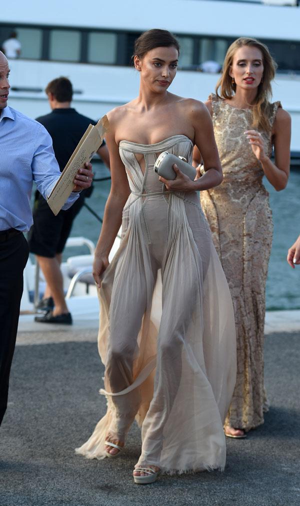 //irina shayk nude dress models leonardo dicaprio st tropez party