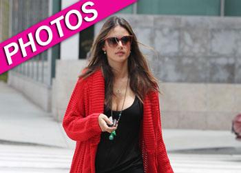 //alessandra ambrosio red sweater