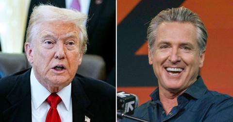 split image of Donald Trump and Gavin Newsom