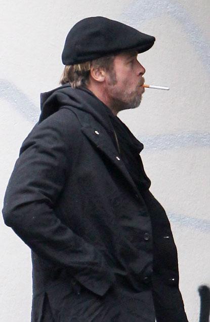 PHOTOS: Brad Pitt Takes Smoking Break in Paris