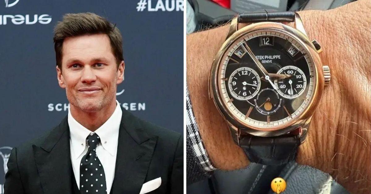 Split photo of Tom Brady, Watch