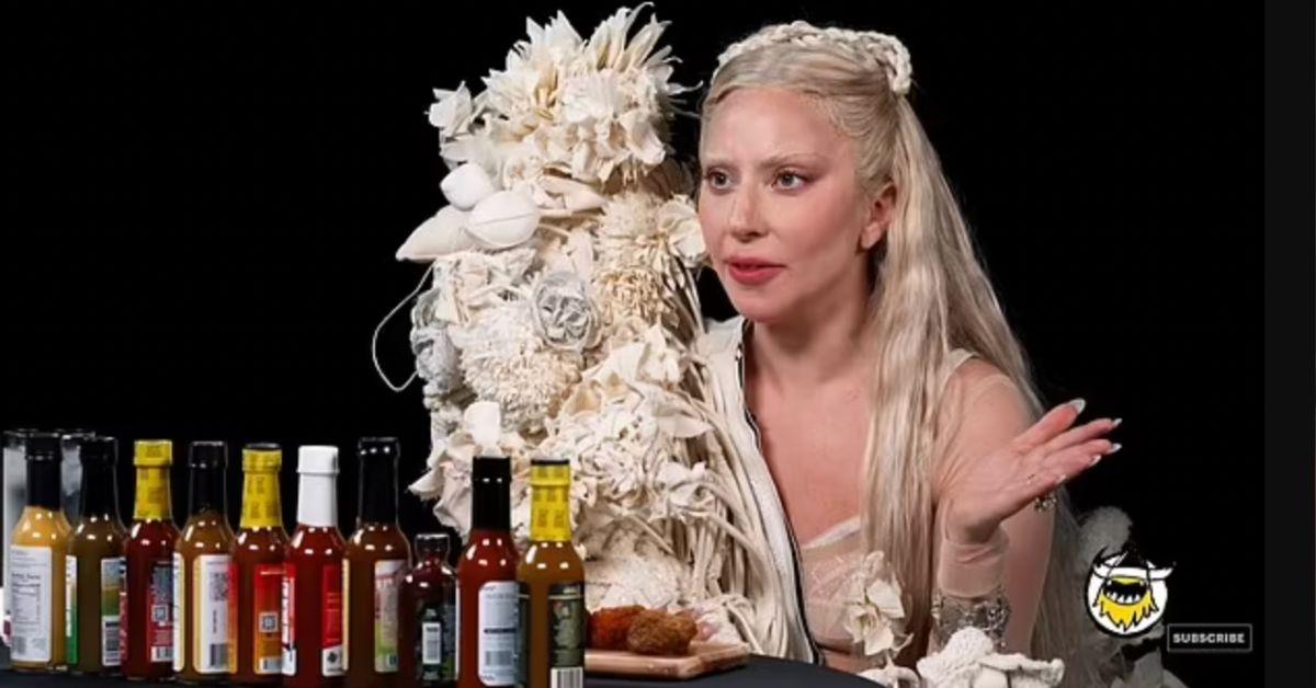 lady gaga cries hot ones