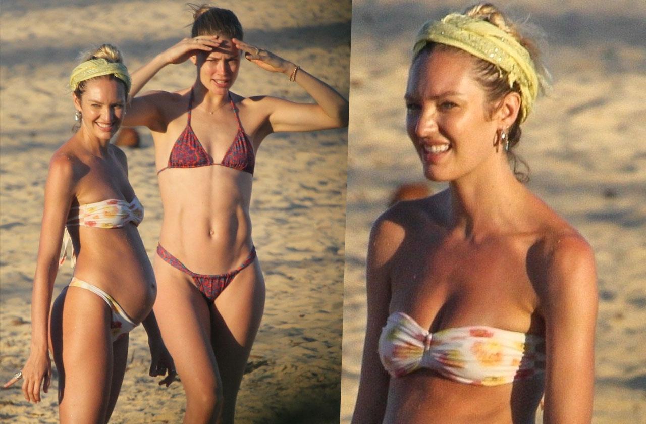 Candice Swanepoel pregnant bikini model