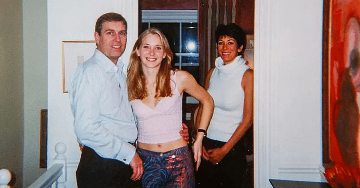 Photo of Prince Andrew, Virginia Roberts Giuffre and Ghislaine Maxwell
