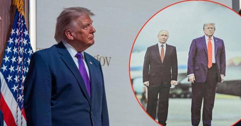 Donald Trump has a photo of him and Vladimir Putin on the wall at the White House.