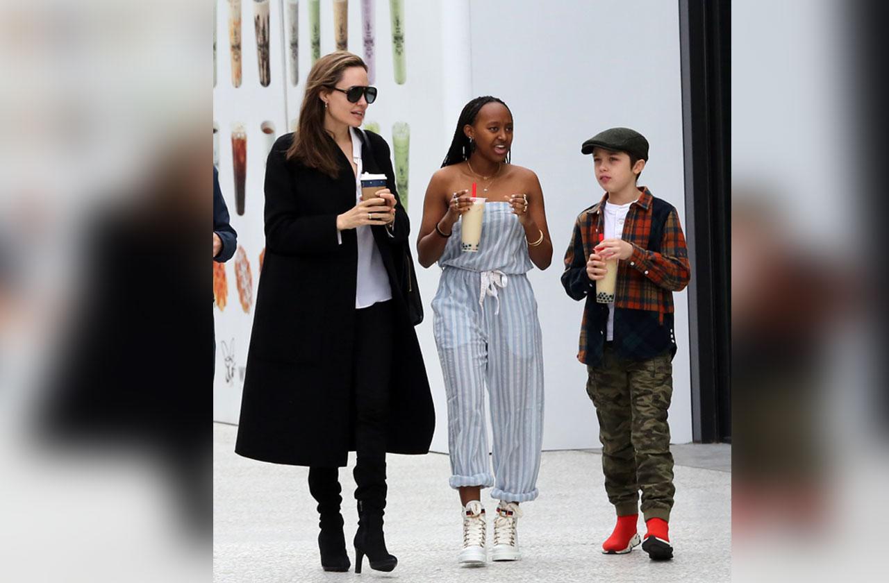 Angelina Jolie With Zahara & Knox Amid Brad Pitt Custody Battle Settlement