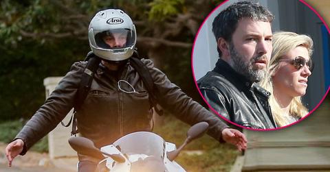 Ben Affleck Rides Motorbike No Hands