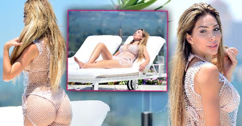 Farrah Abraham Shows Off Bikini Pool Body