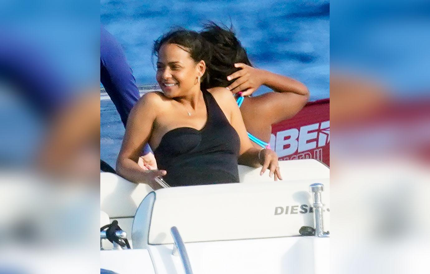 christina milian bathing suit yacht