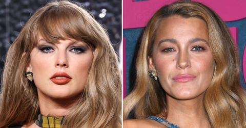 Split photo of Taylor Swift, Blake Lively.