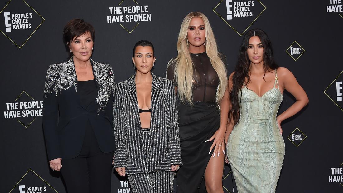 Kim Kardshian, along with Kourtney, Khoe and Mom Kris Jenner on the red carpet