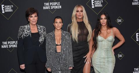 Kim Kardshian, along with Kourtney, Khoe and Mom Kris Jenner on the red carpet