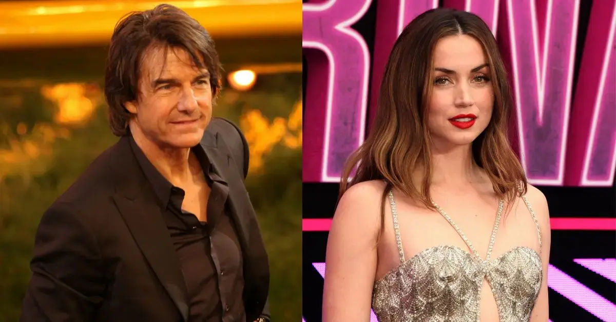 Split photo of Tom Cruise, Ana de Armas