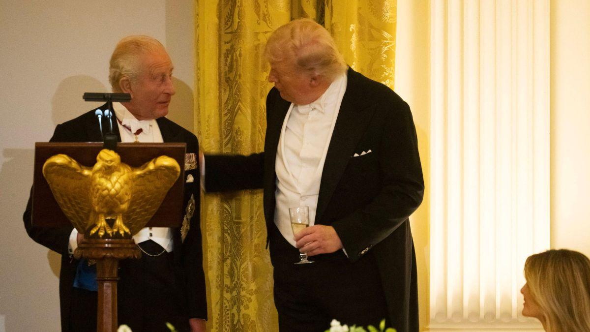 Photo of King Charles and Donald Trump
