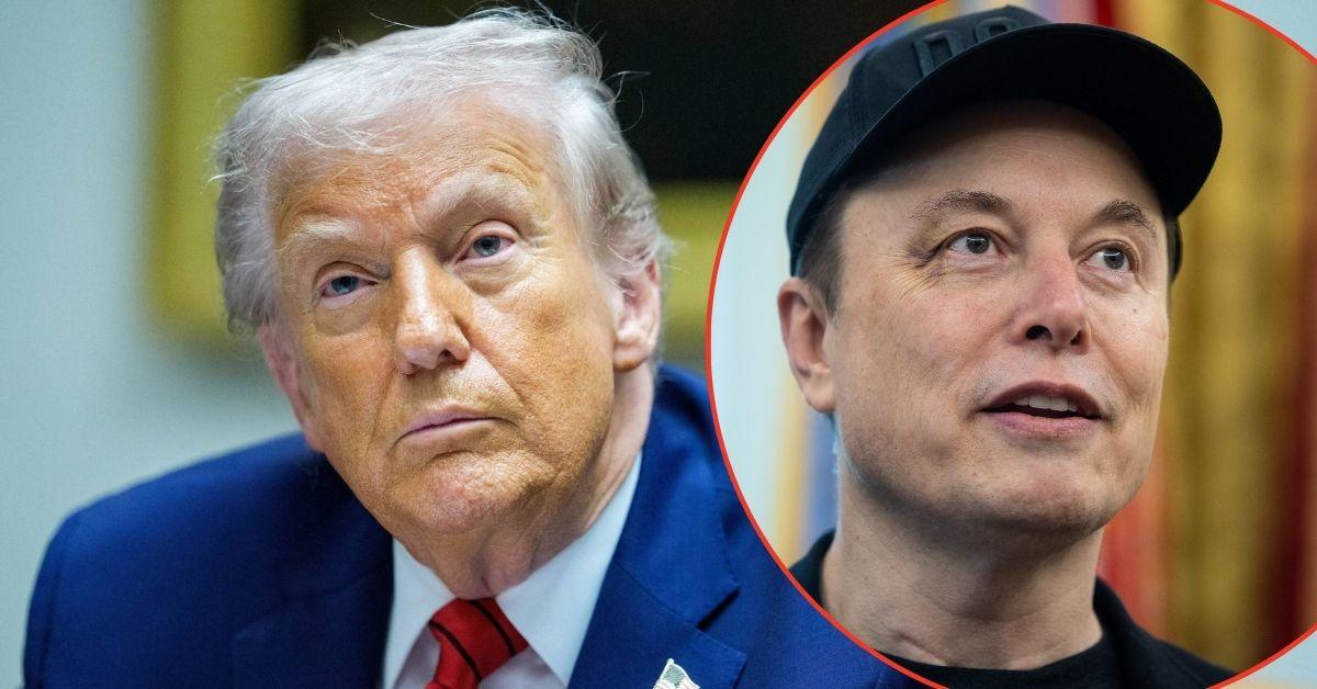 split image of Donald Trump and Elon Musk