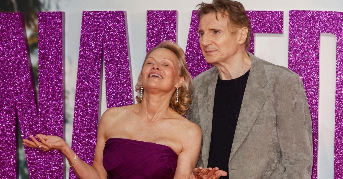 picture of Pamela Anderson with Liam Neeson.