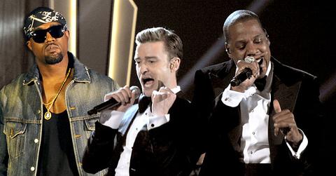 //kanye west justin timberlake jay z wide getty