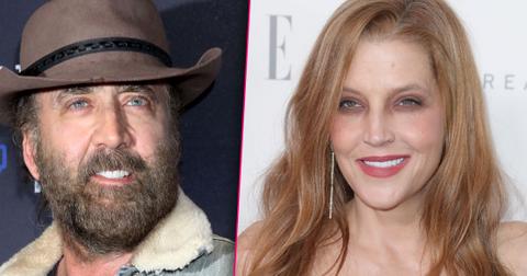 Nicolas Cage and Lisa Marie Presley looking thrilled