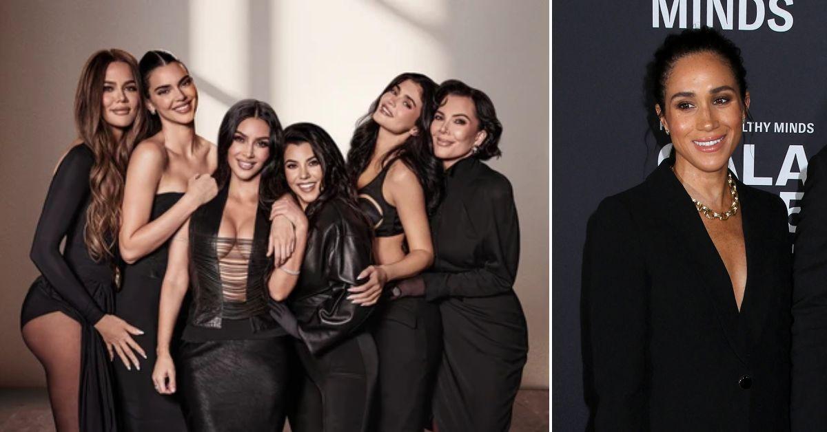 Split photos of The Kardashians and Meghan Markle