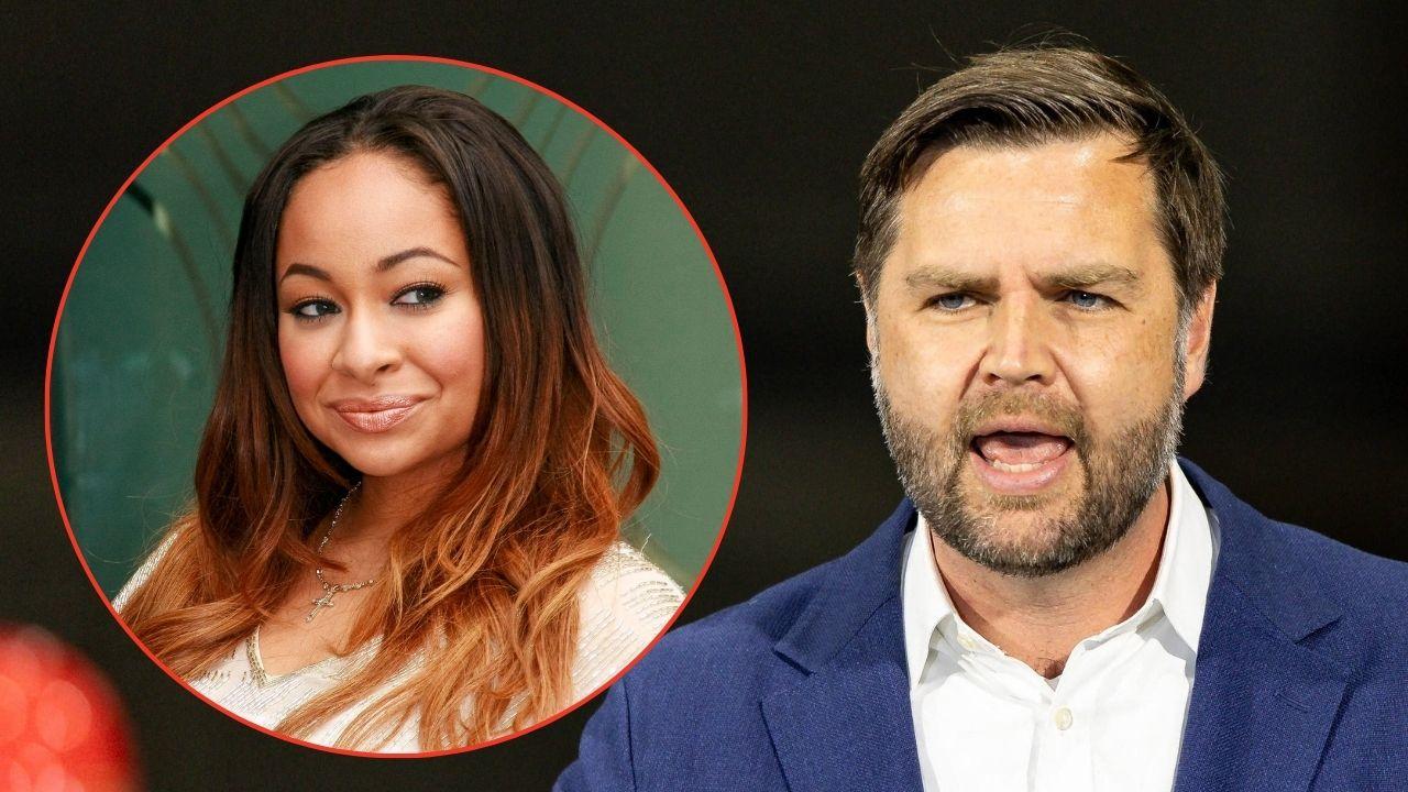 Split image of Raven-Symone and JD Vance