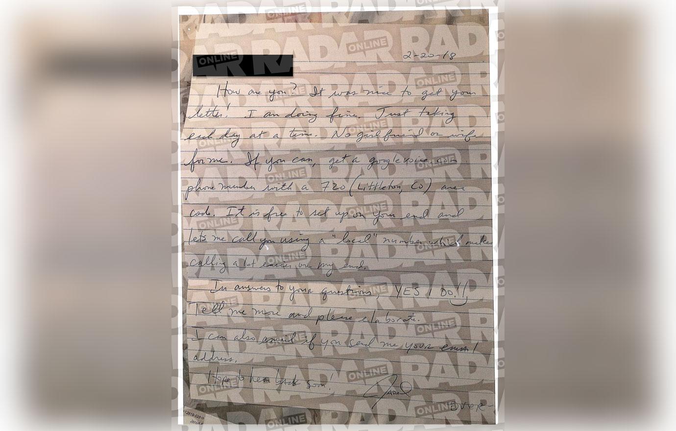 //jared fogle x rated prison letters