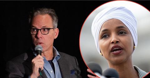 Split image of Jake Tapper and Ilhan Omar