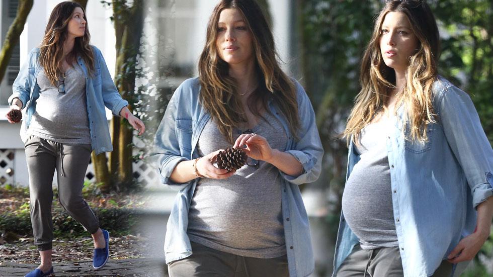 Pregnant Jessica Biel Returns To Work