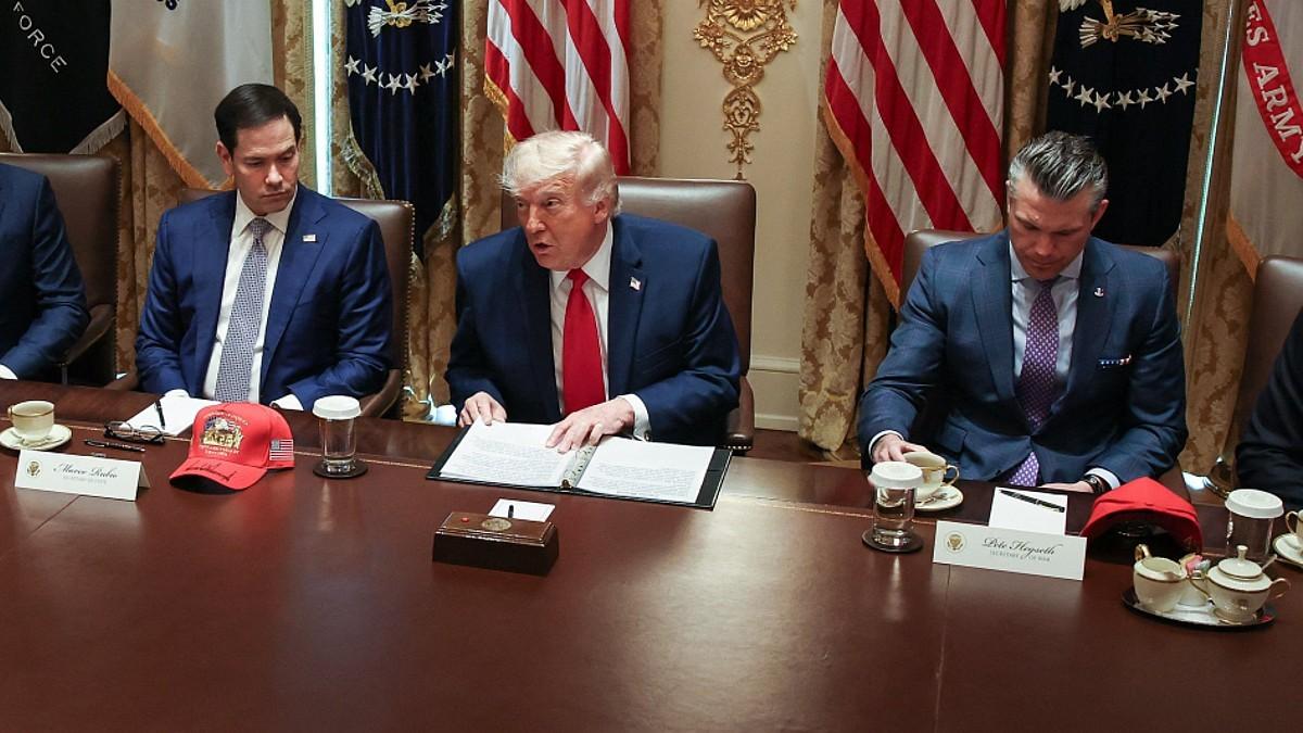 Donald Trump said Pete Hegseth 'loves war.'