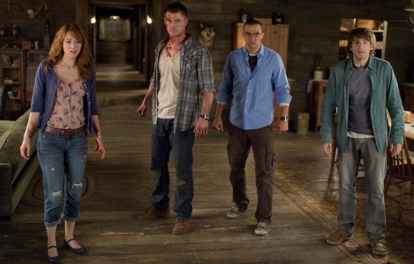 The cast of The Cabin in the Woods, including Thor himself — Chris Hemsworth — wondered what was haunting them.