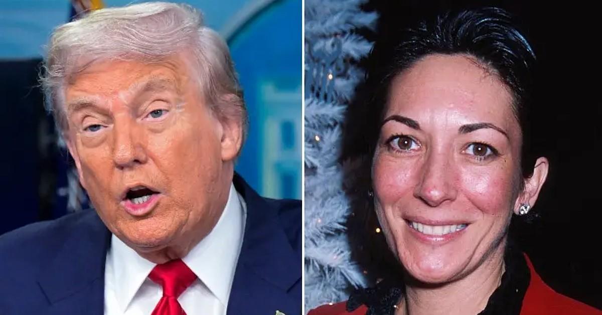 Photo of Donald Trump, Ghislaine Maxwell