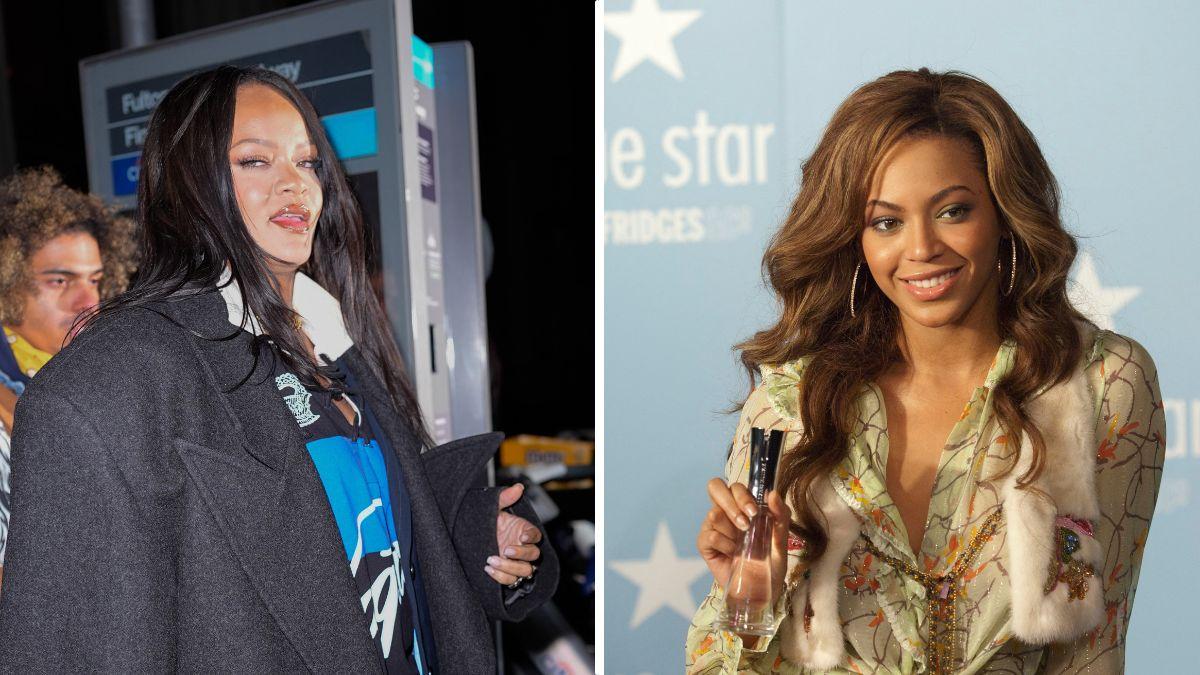 Split photos of Beyonce and Rihanna