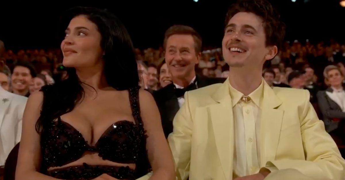 kylie jenner timothee chalamet oscars