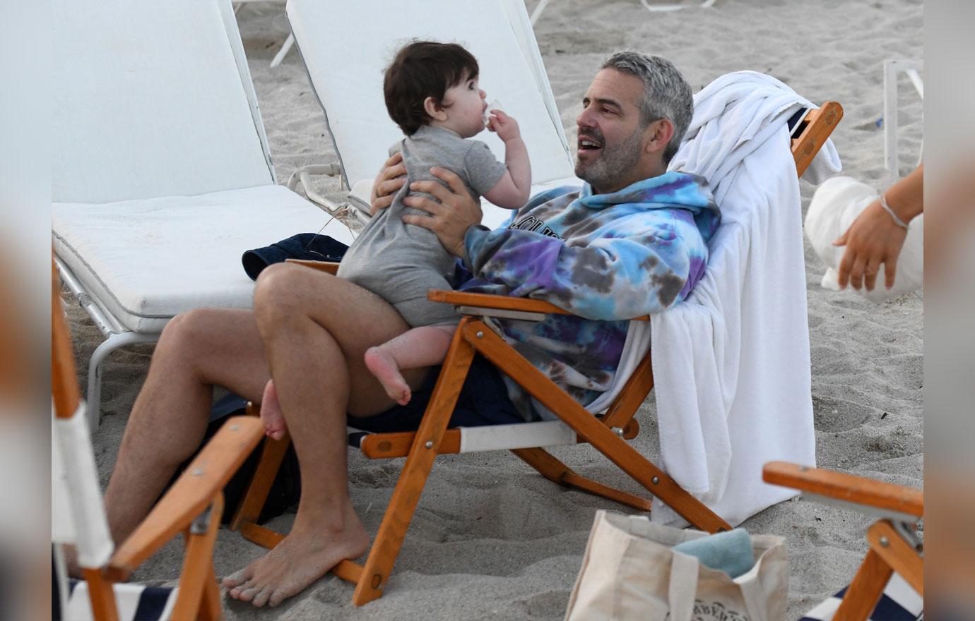 Andy Cohen Looks Buff On Beach With Baby Son