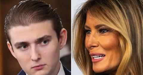 Composite photo of Barron and Melania Trump