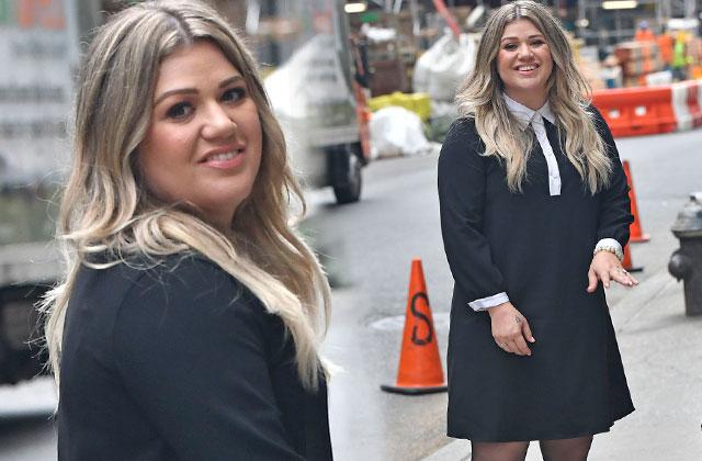 Kelly Clarkson Post Baby Body Black Dress