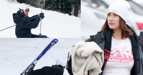 //Bella Hadid skiing fall pp