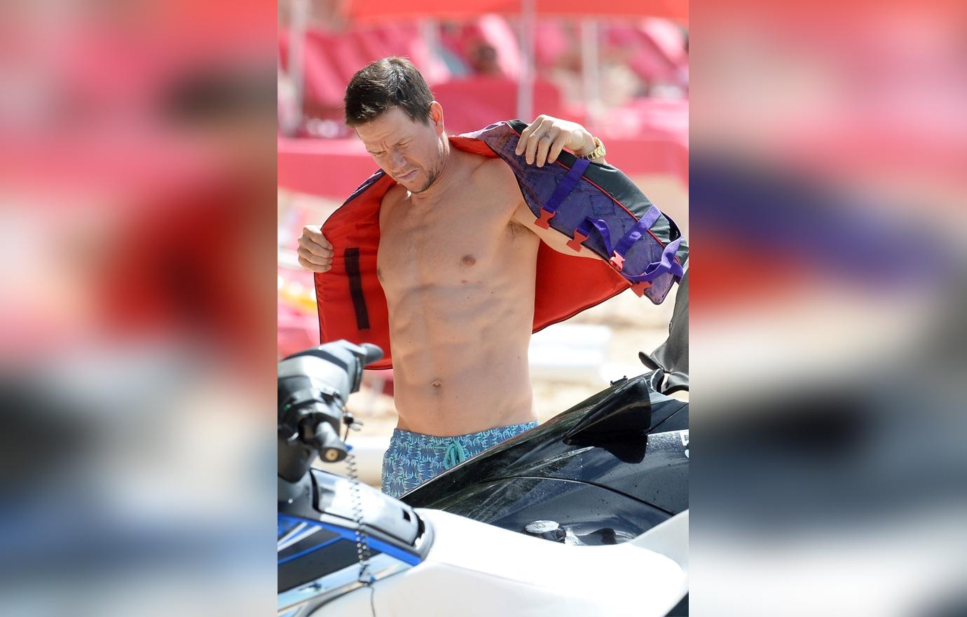 Mark Wahlberg Shows Off Buff Body In Barbados