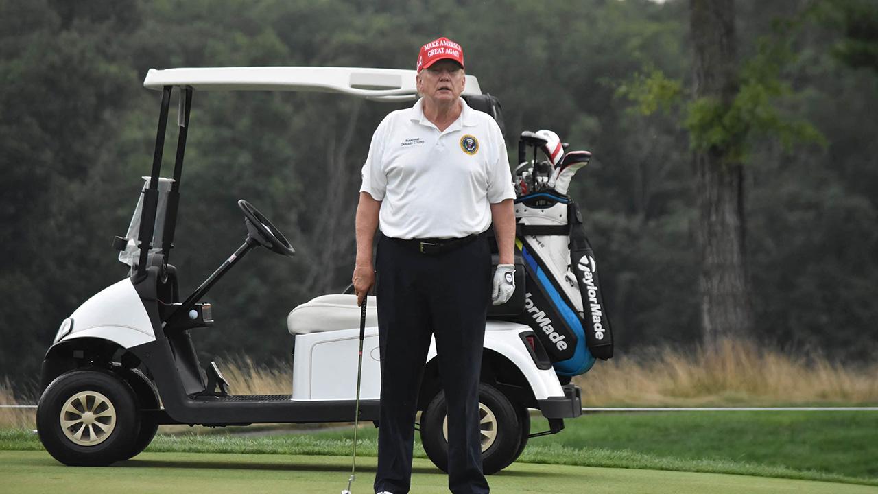 The boxer claimed Trump has a faster golf cart that can give him distance and time to change his poor shots.