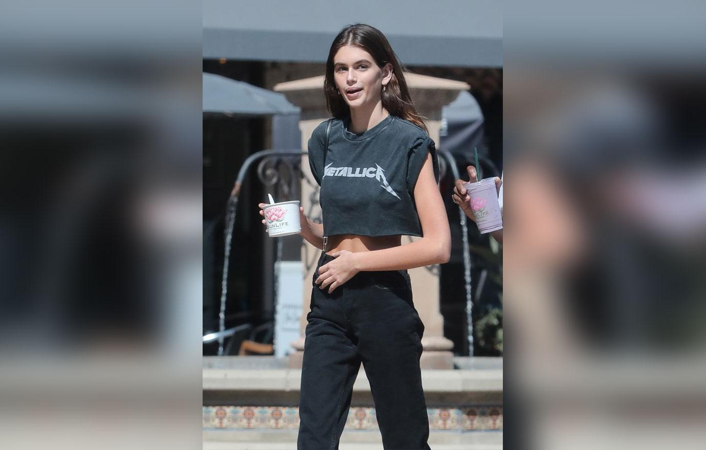 Kaia Gerber Looks Thin During FroYo Run