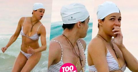 michelle rodriguez nip slip bikini wardrobe malfunction